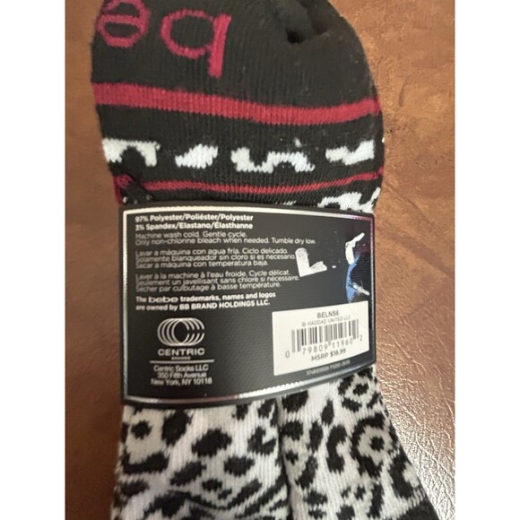 bebe - 6 Pairs Black and Pink Women's Socks - ankle socks Stocking Stuffer - Picture 3 of 5